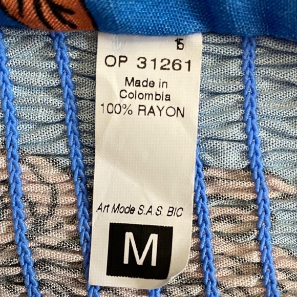 Maaji Floret Kelsey Cover-Up Top, Blue/Orange/Pink Floral, Medium, NWT - Picture 15 of 16